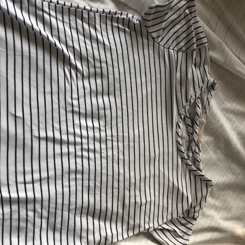 Black and white striped tee shirt